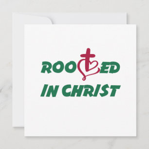 Geworteld in Christus. Christelijke Pasen vieringe Kaart