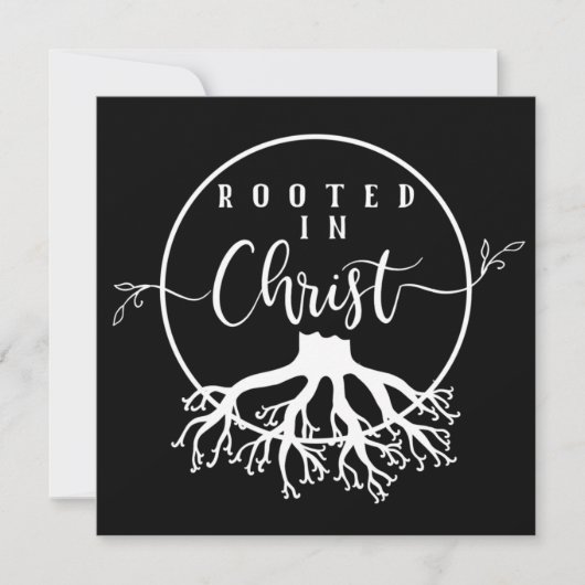 Geworteld in Christus Feestdagenkaart (Voorkant)