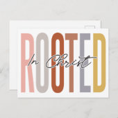 Geworteld in Christus, geloof in God, vertrouw op Feestdagenkaart (Voorkant / Achterkant)