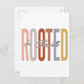 Geworteld in Christus, geloof in God, vertrouw op  Feestdagenkaart (Voorkant / Achterkant)