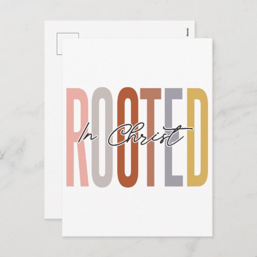 Geworteld in Christus, geloof in God, vertrouw op  Feestdagenkaart (Voorkant / Achterkant)