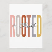 Geworteld in Christus, geloof in God, vertrouw op  Feestdagenkaart (Voorkant)