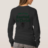Geworteld in Christus gepersonaliseerd shirt met l (Achterkant)