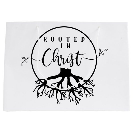 Geworteld in Christus Gift Bag Groot Cadeauzakje (Voorkant)