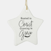 Geworteld in Christus Groeien in Genade Kerstmis Keramisch Ornament (Rechts)