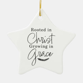 Geworteld in Christus Groeien in Genade Kerstmis Keramisch Ornament