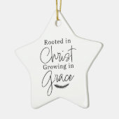 Geworteld in Christus Groeien in Genade Kerstmis Keramisch Ornament (Links)
