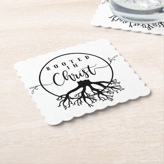Geworteld in Christus Kartonnen Onderzetters (Gebogen)