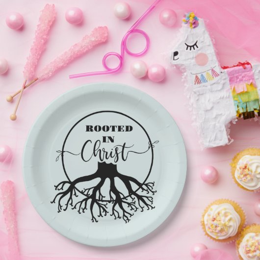 Geworteld in Christus Papieren Bordje (Feest)