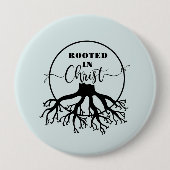 Geworteld in Christus Ronde Button 4,0 Cm (Voorkant)