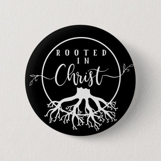 Geworteld in Christus Ronde Button 5,7 Cm (Voorkant)