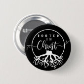 Geworteld in Christus Ronde Button 5,7 Cm (Voorkant /achterkant)