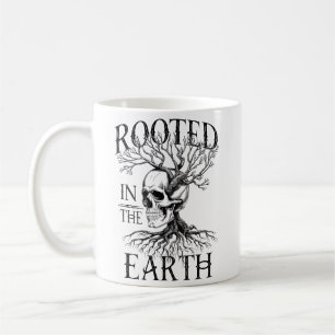 Geworteld in de aarde Gothic Skull Art Koffiemok