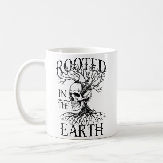 Geworteld in de aarde Gothic Skull Art Koffiemok (Links)