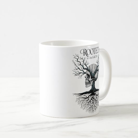 Geworteld in de aarde Skull Tree Koffiemok (Voorkant rechts)