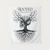 Geworteld in de aarde Skull Tree Wandkleed (Voorkant)