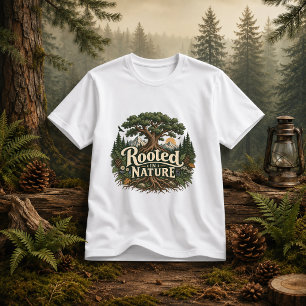Geworteld in de natuur bos wereld citaat t-shirt