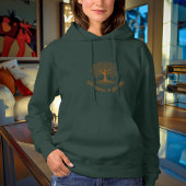 Geworteld in de Natuur Levensboom – Koper Accent Hoodie