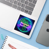 Geworteld in de sticker van Resilience (Laptop met iPhone)