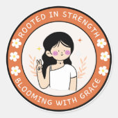 Geworteld in een sterke Sticker (Voorkant)