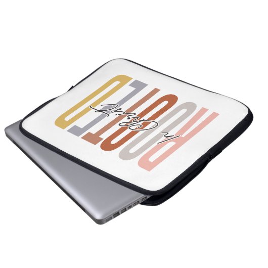 Geworteld in het Christ Laptop Hoesje Laptop Sleeve (Voorkant onderkant)