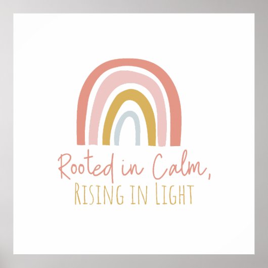 Geworteld in kalm canvas - Muurprint Poster (Voorkant)