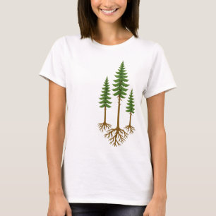 Geworteld in Kracht – Drie Groene Bomen T-shirt