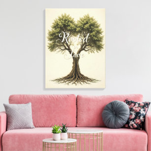 Geworteld in Liefde Boom Muurkunst Canvas Afdruk