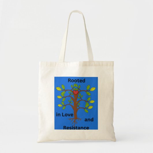 Geworteld in liefde en weerstand tote bag (Voorkant)