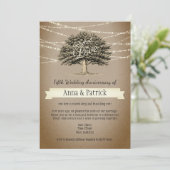 Geworteld in Love Rustic Tree Lights 5e verjaardag Kaart (Staand voorkant)
