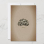 Geworteld in Love Rustic Tree Lights 5e verjaardag Kaart (Achterkant)