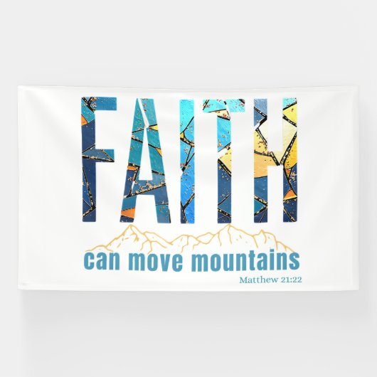 Geworteld in Matteüs 21:22 Spandoek (Horizontaal)
