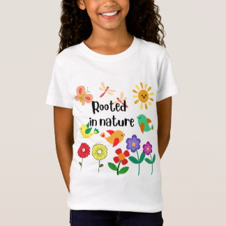 "Geworteld in Natuur" Eco-geïnspireerde grafische T-shirt