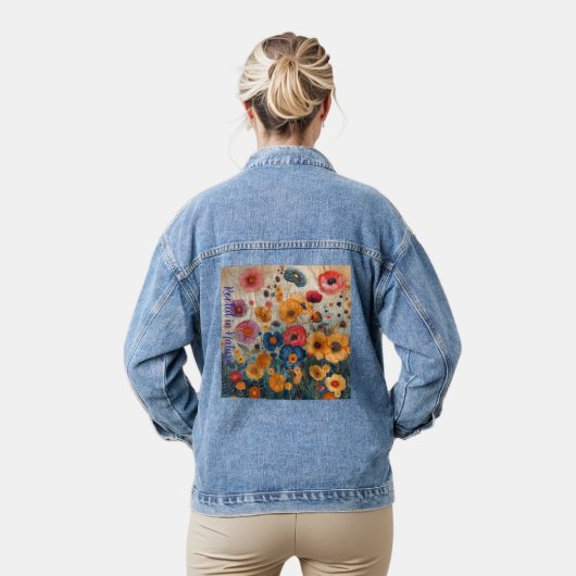 Geworteld in Natuur Vrouwen Denim Jacket (Model)