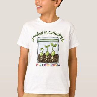 Geworteld in nieuwsgierigheid t-shirt