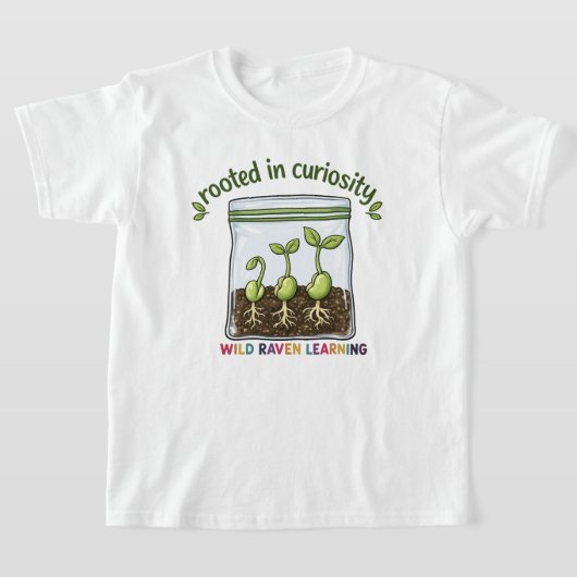 Geworteld in nieuwsgierigheid t-shirt (Laagn)