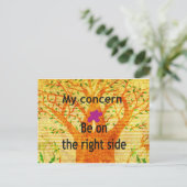 Geworteld in Rechtvaardigheid Baobab  Perspectief Briefkaart (Staand voorkant)