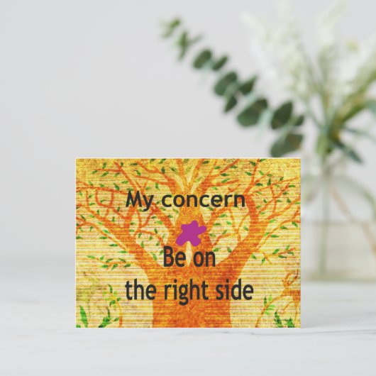 Geworteld in Rechtvaardigheid Baobab  Perspectief Briefkaart (Staand voorkant)