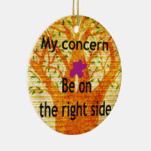 Geworteld in Rechtvaardigheid Baobab  Perspectief Keramisch Ornament (Rechts)