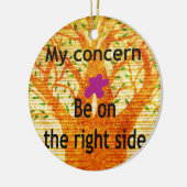 Geworteld in Rechtvaardigheid Baobab  Perspectief Keramisch Ornament (Links)