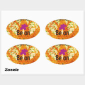 Geworteld in Rechtvaardigheid Baobab  Perspectief Ovale Sticker (Vel)