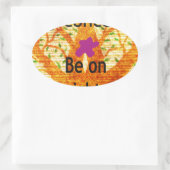 Geworteld in Rechtvaardigheid Baobab  Perspectief Ovale Sticker (Tas)