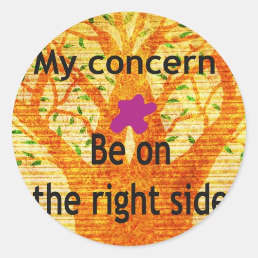 Geworteld in Rechtvaardigheid Baobab  Perspectief Ronde Sticker (Voorkant)