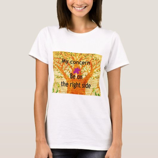 Geworteld in Rechtvaardigheid Baobab  Perspectief T-shirt (Voorkant)
