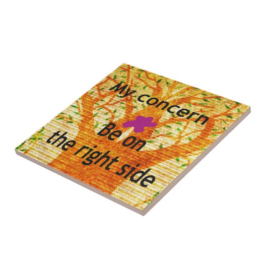 Geworteld in Rechtvaardigheid Baobab  Perspectief Tegeltje (Zijkant)