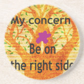 Geworteld in Rechtvaardigheid Baobab Perspectief Zandsteen Onderzetter (Voorkant)