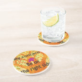 Geworteld in Rechtvaardigheid Baobab Perspectief Zandsteen Onderzetter (Zijkant)