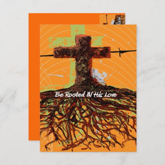 Geworteld in zijn liefde briefkaart (Voorkant / Achterkant)