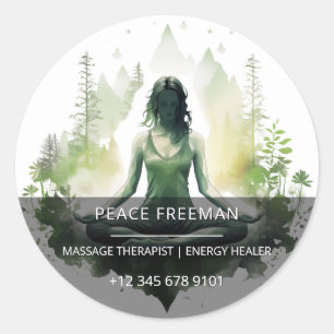 Geworteld licht   Heilige Vrouwelijke Meditatie Ronde Sticker