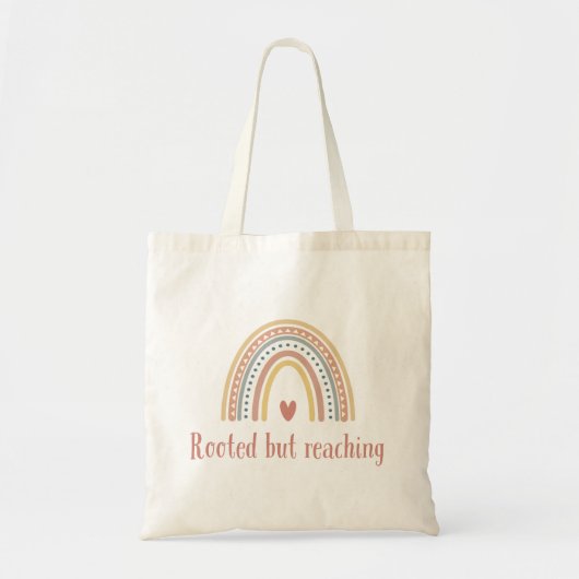 Geworteld maar reikend - Grounded Growth Design Tote Bag (Voorkant)